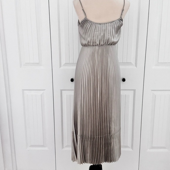 NWOT Allsaints Silvi Metalic Cream Champagne Plated Dress Size XS - Picture 14 of 17